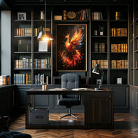 Phoenix Rebirth: Vibrant Fantasy Art Poster