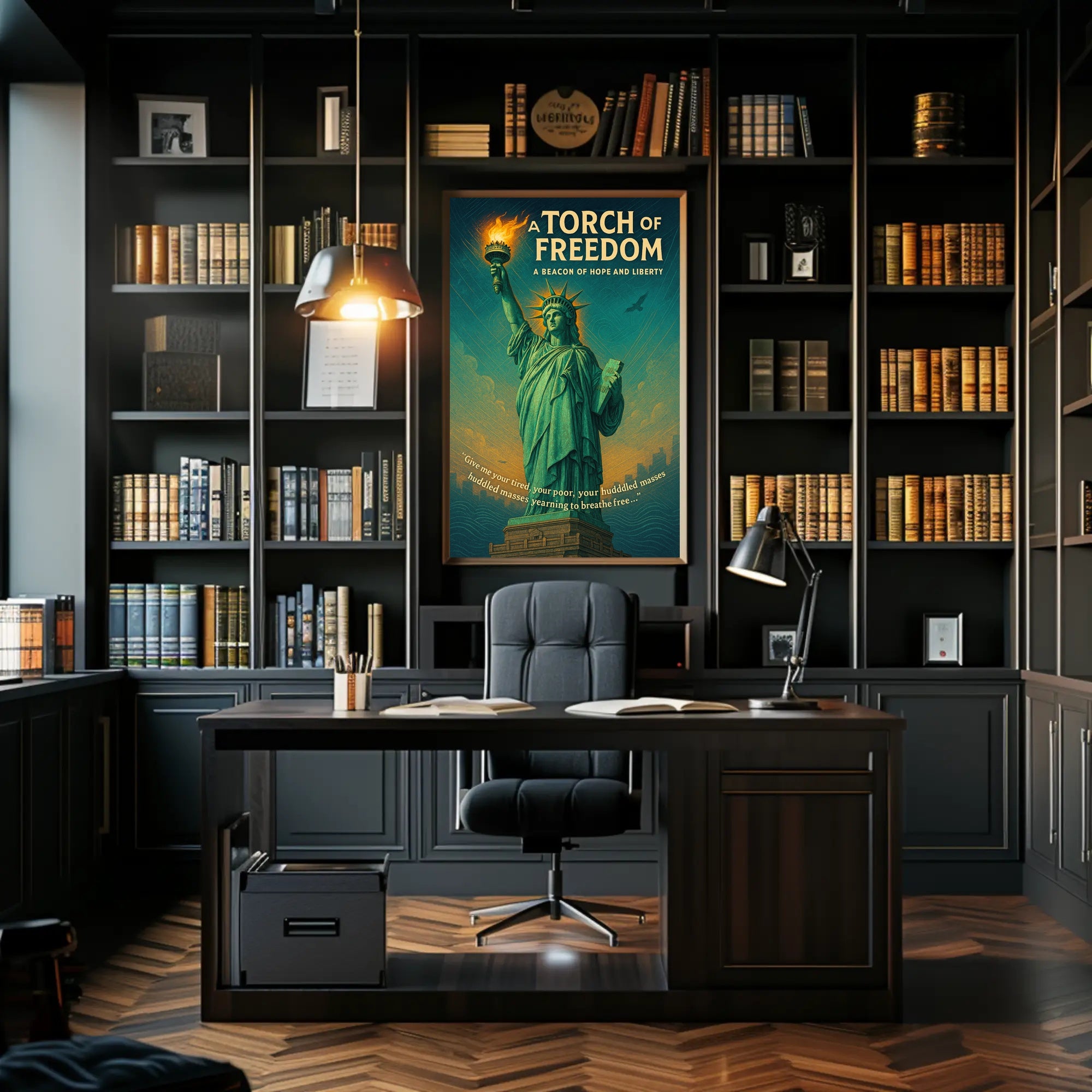 Statue of Liberty Vintage Art, Motivational or Quote Poster