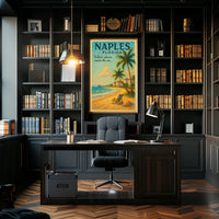 Serene Coastal Charm Vintage Poster: Naples, Florida