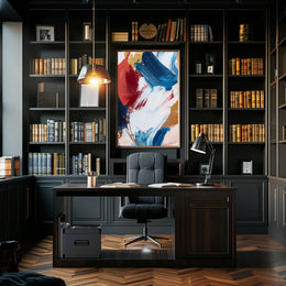 Vibrant Composition Of Layered Paint Abstract Poster
