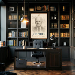 Joe Biden 46th President Sketch Poster Art Print for Home Decor PosterGoat