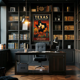 Texas Heritage: Vintage Cowboy and Landscape Cultural Poster