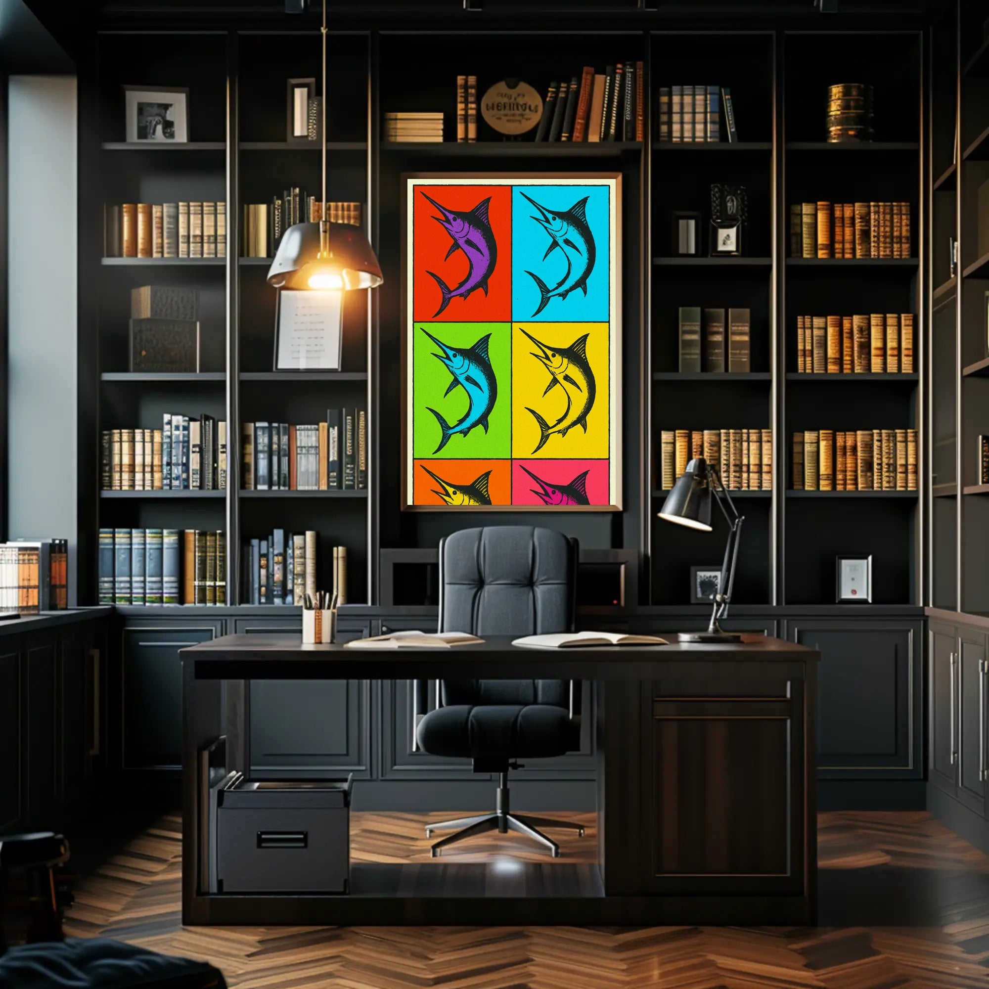 Vibrant Fish Pop Art Poster PosterGoat