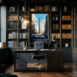 New York City Flatiron Building Poster Modern Wall Art