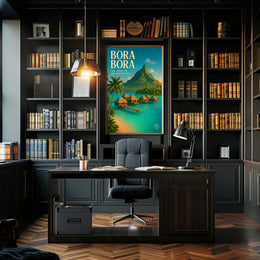 Bora Bora Vintage Escape Travel Poster PosterGoat