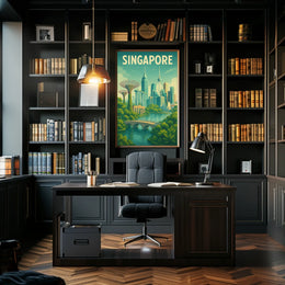 Singapore Skyline Poster