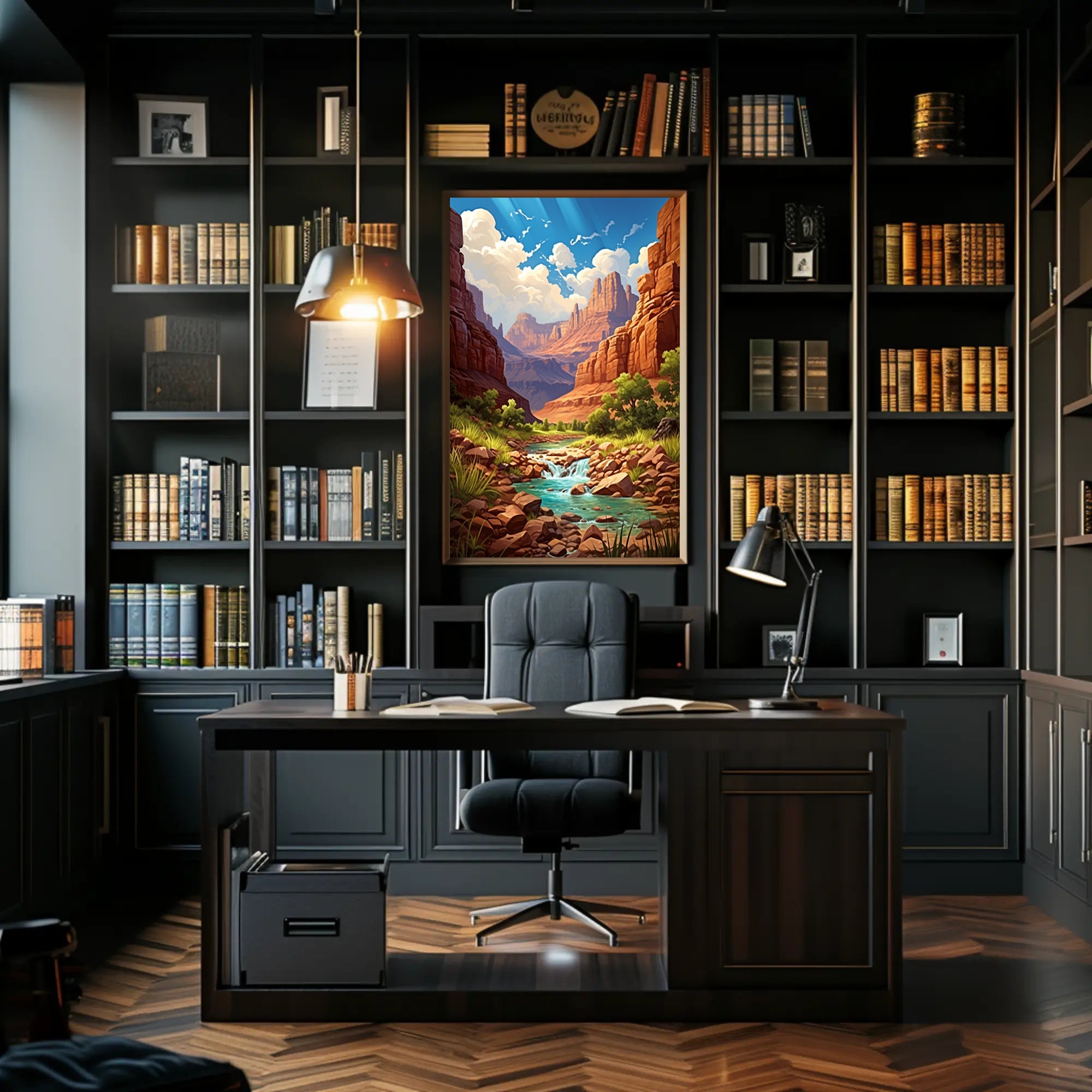 Majestic Canyon Landscape Poster