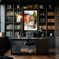Bulgaria Plovdiv Old Town Colorful Streets Poster