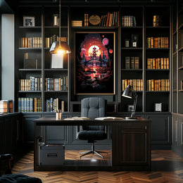 Futuristic Alien Landscape Sci-Fi Poster