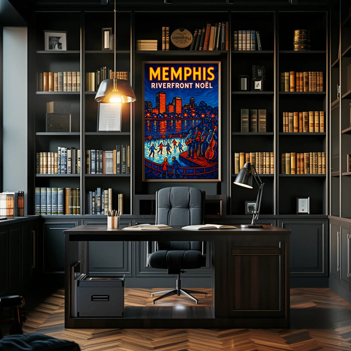 Memphis Riverfront Noël Poster