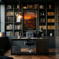 Tbilisi at Sunset: Romantic Urban or Cityscape Poster