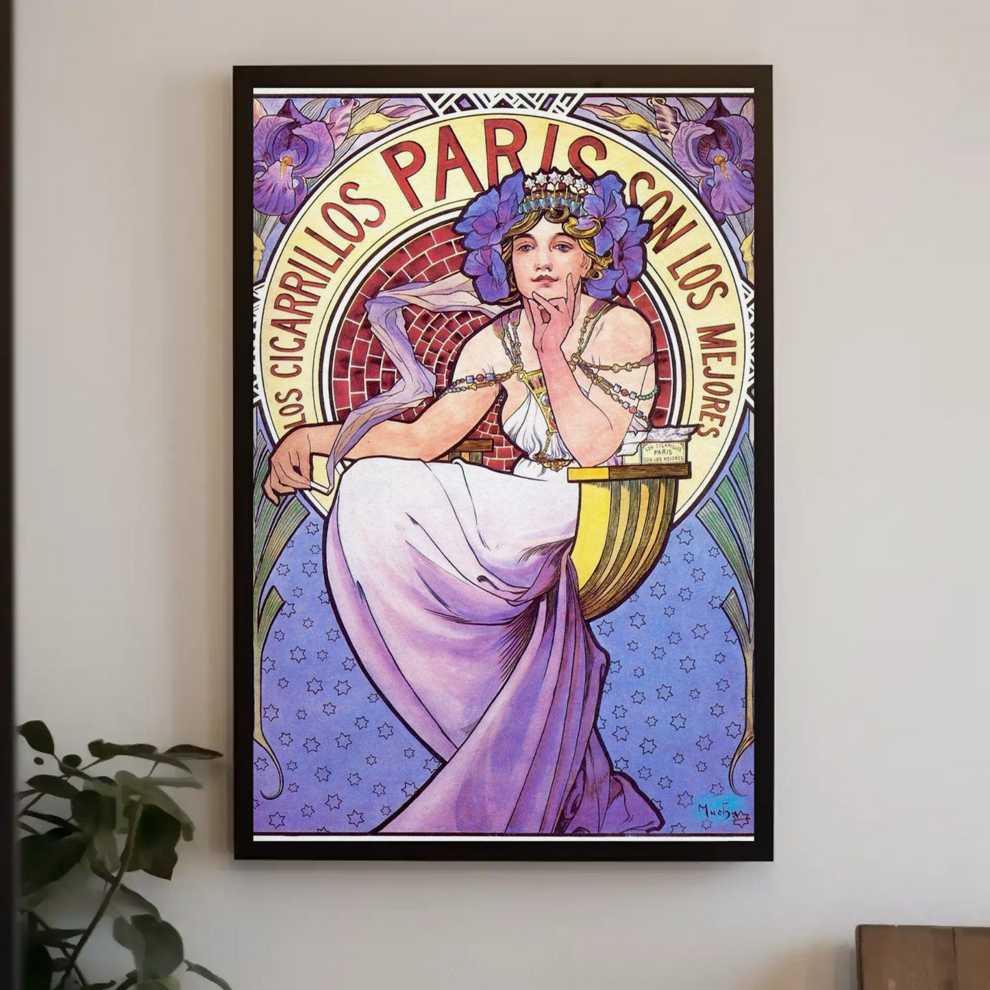 Paris Cigarette Art Nouveau Vintage Travel Poster