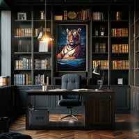 Tropical Tiger in Jungle Environment - Animal Poster