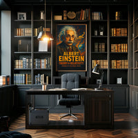 Einstein Relativity Vintage Educational Home Poster