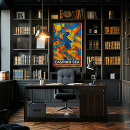 Caspian Sea Mosaic Poster