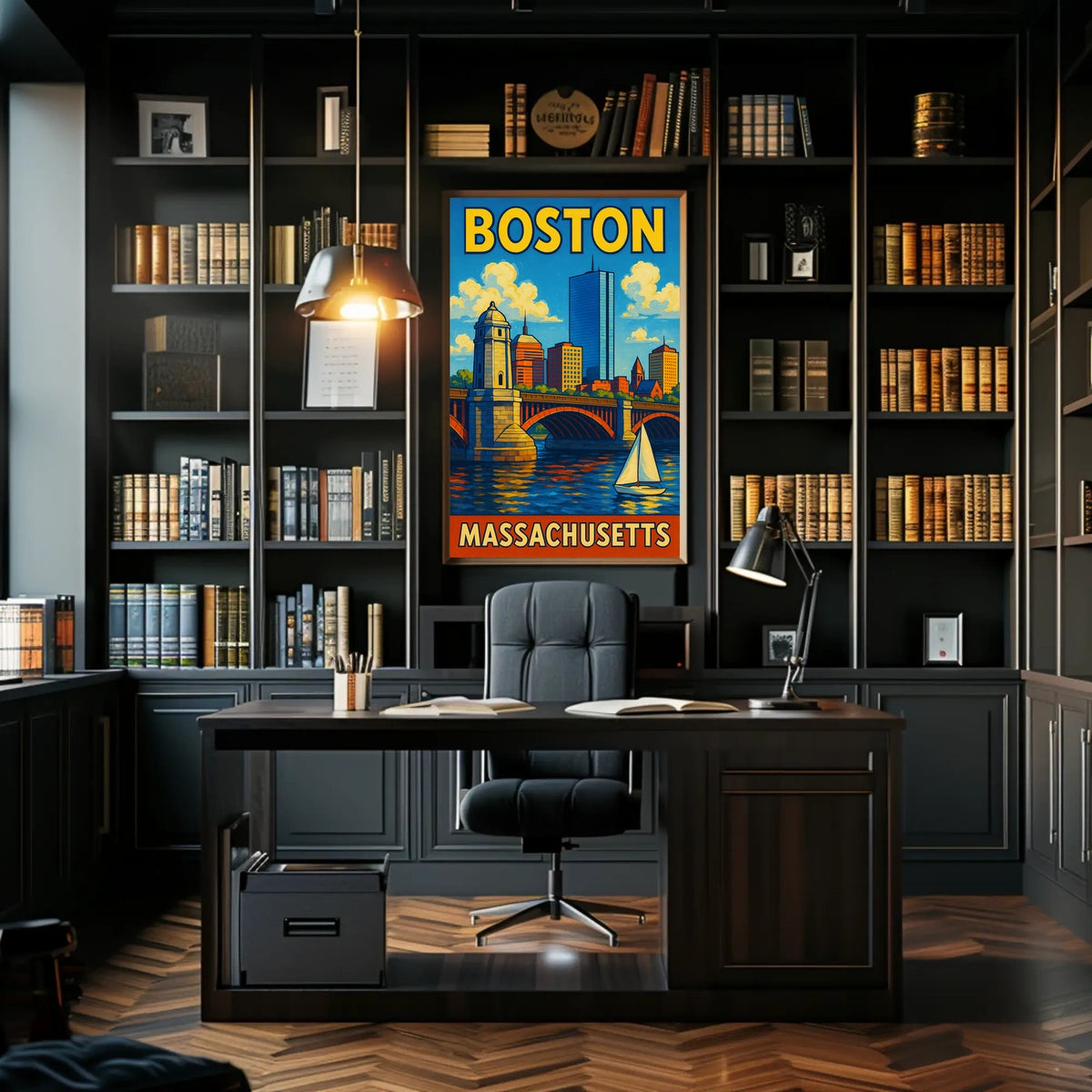 Boston Skyline Poster