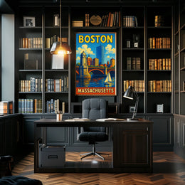 Boston Skyline Poster