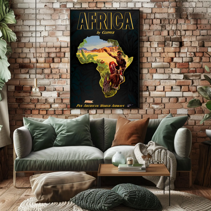 Pan Am Africa Travel Poster