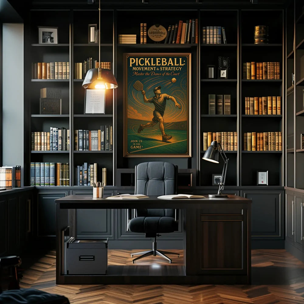 Pickleball Mastery: Dynamic Action Sports Poster PosterGoat