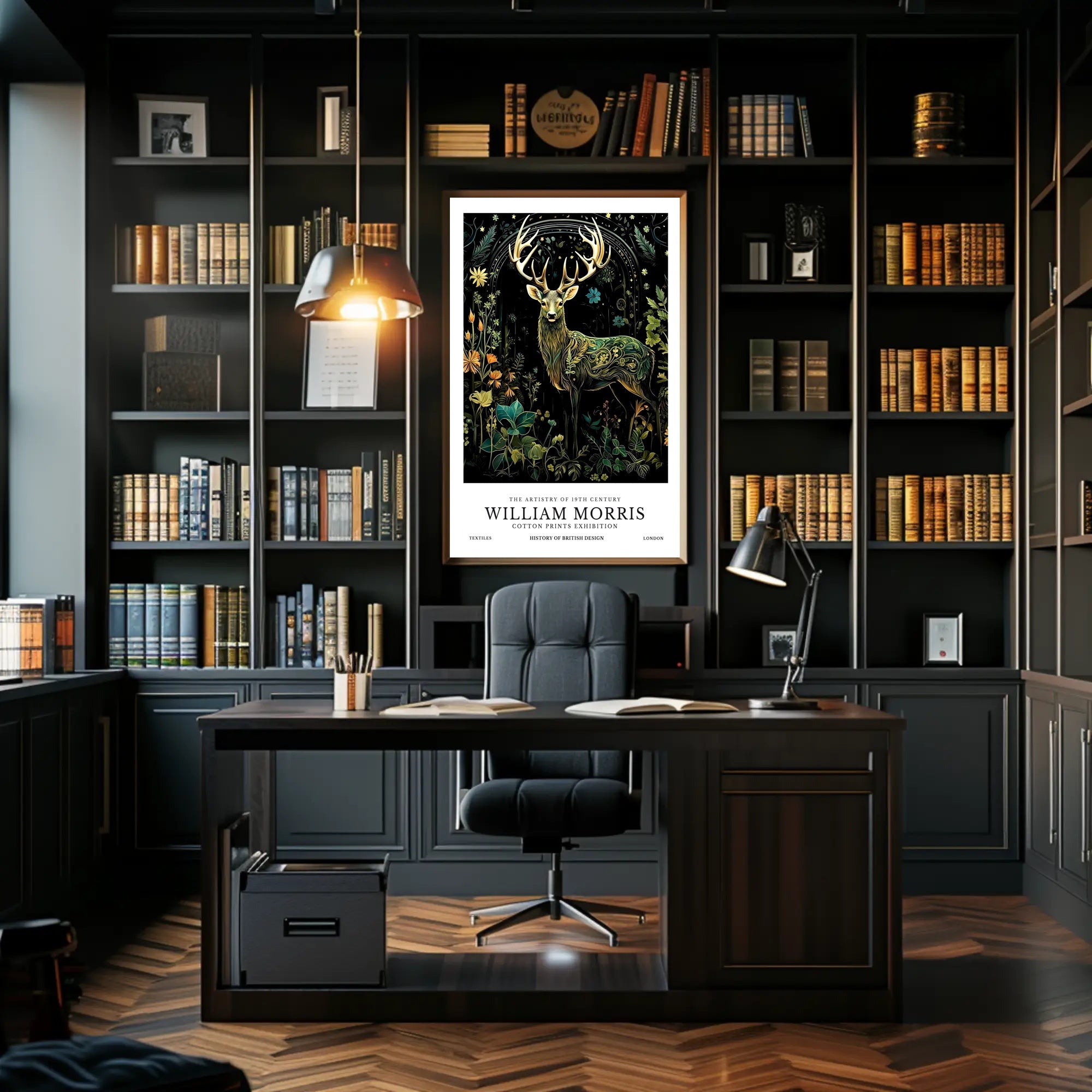 Majestic Stag in Nature-inspired Artistic Poster