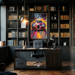 High-Performance Car Art: Abstract, Artistic, or Pop Culture Poster