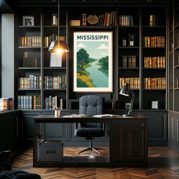 Mississippi River Landscape Poster
