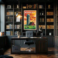 Nebraska Farm Landscape Poster