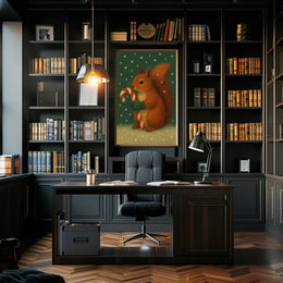 Festive Squirrel Delight Poster