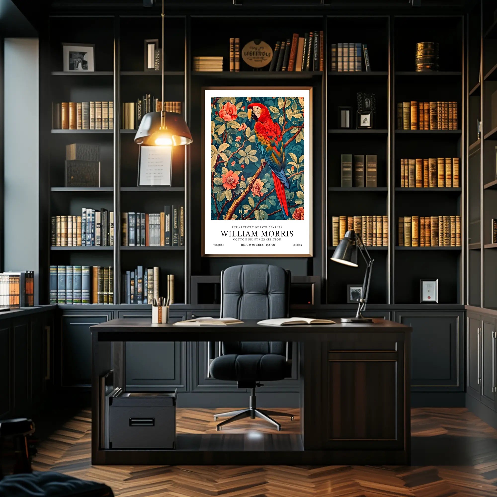 Vintage Parrot Print: Artistic Poster for Heritage Exhibition