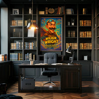 Wilbur Wright Aviation Pioneer Caricature Historical Poster PosterGoat