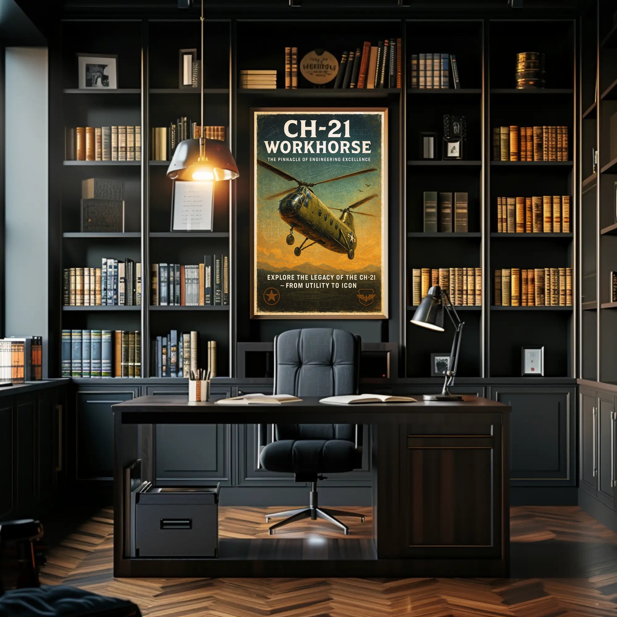 CH-21 Workhorse Engineering Excellence Poster PosterGoat