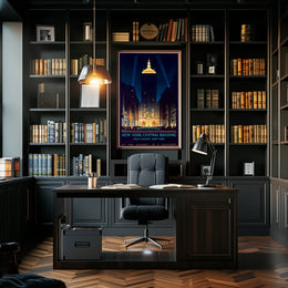 New York Central Building NYC Poster Vintage Wall Art