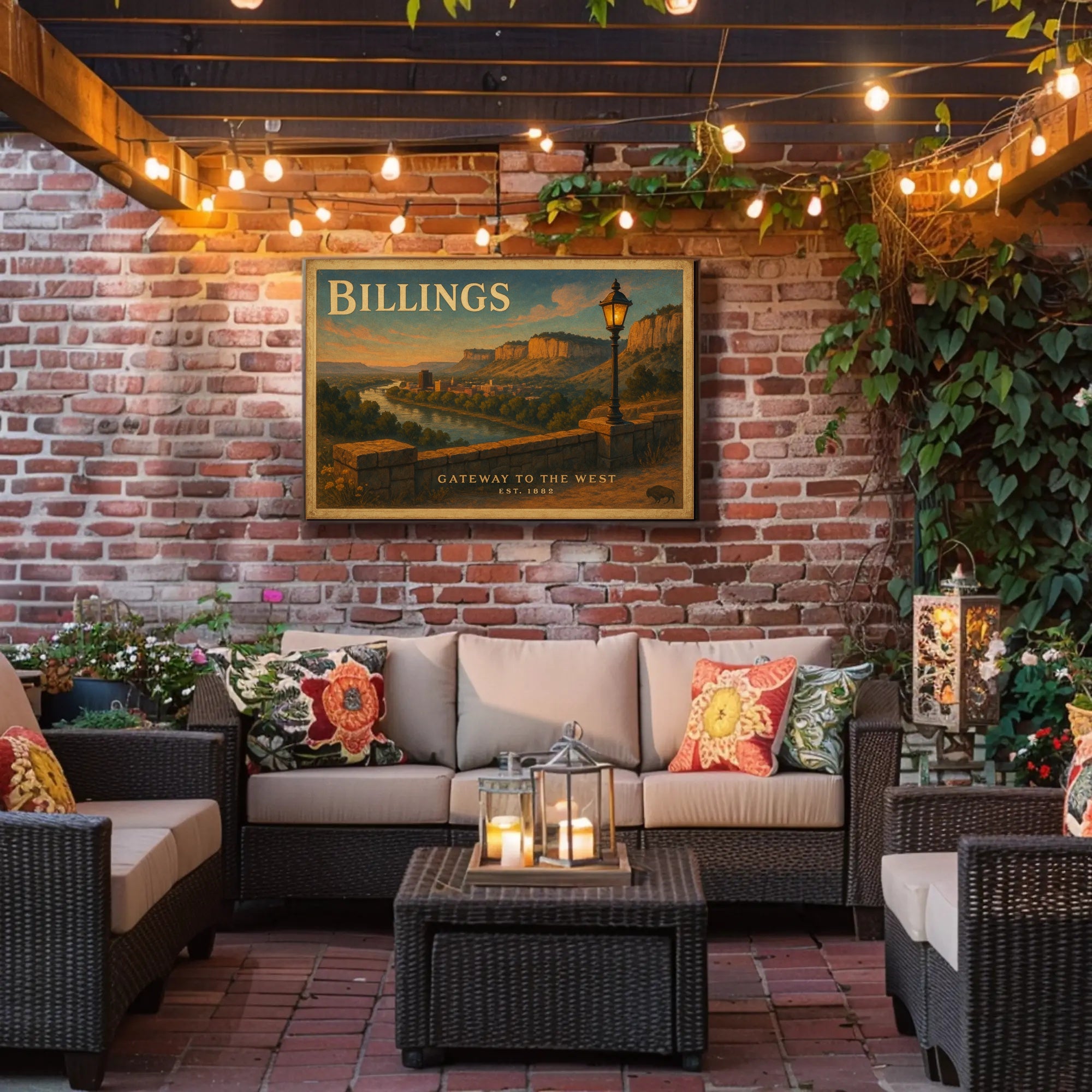 Billings Gateway to the West Travel Poster