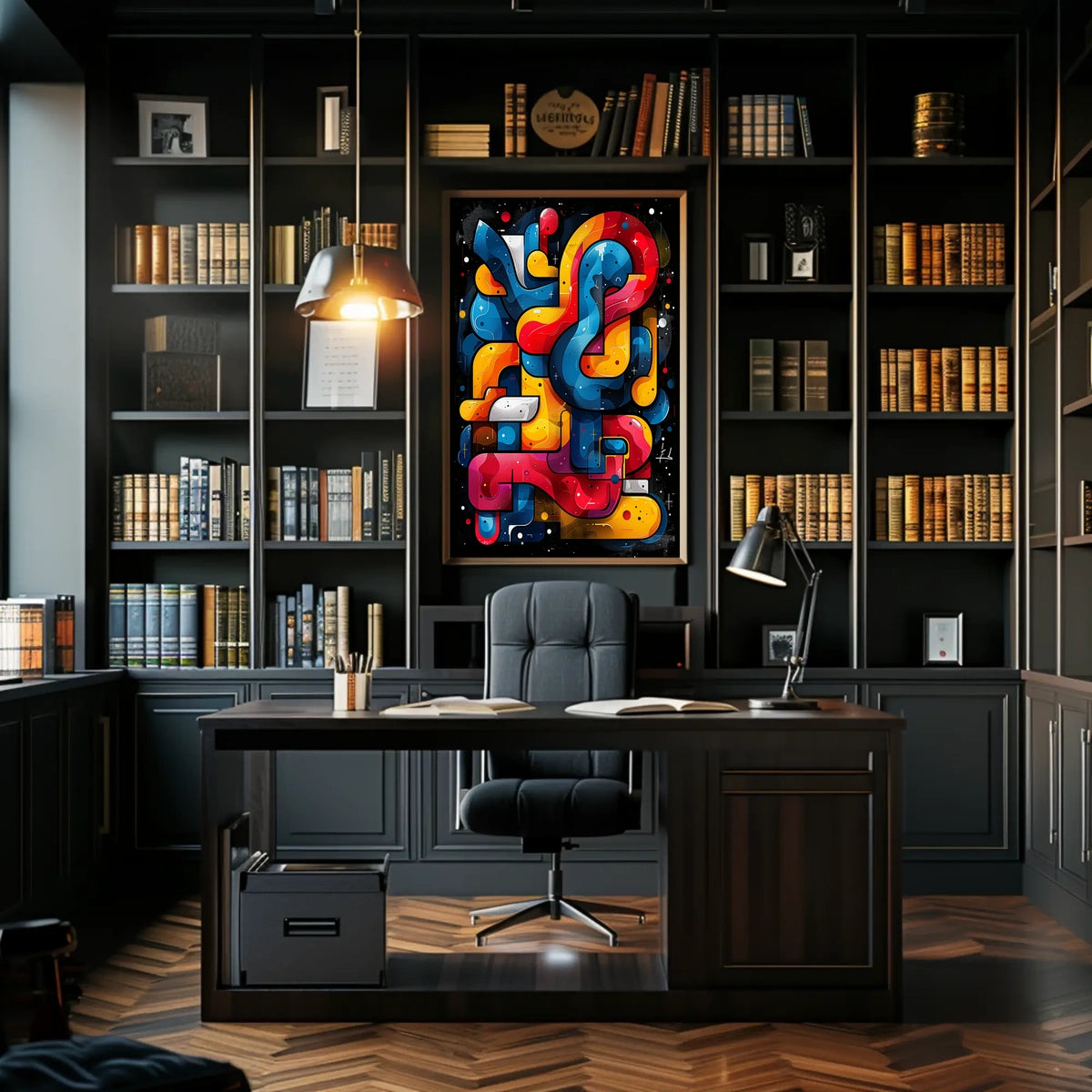 Colorful Abstract Maze Abstract Poster