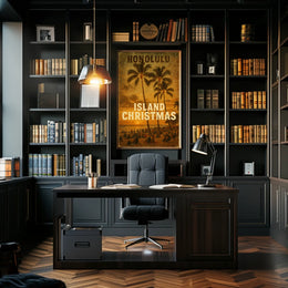 Island Christmas In Honolulu Poster