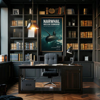 Narwhal Nuclear Submarine Unveiling Poster PosterGoat