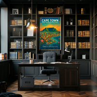 Cape Town Table Mountain Travel Poster