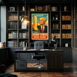 Trump Tower New York City Travel Poster Vintage Wall Art