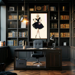 Fashion Illustration in Black Poster