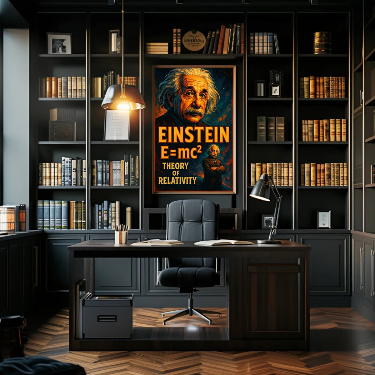 Einstein Relativity Scenic Wanderlust Poster