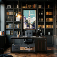 Charleston Clock Tower Vintage Travel Poster