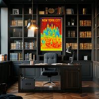 New York Cityscape Dreamscape Poster Abstract Wall Art
