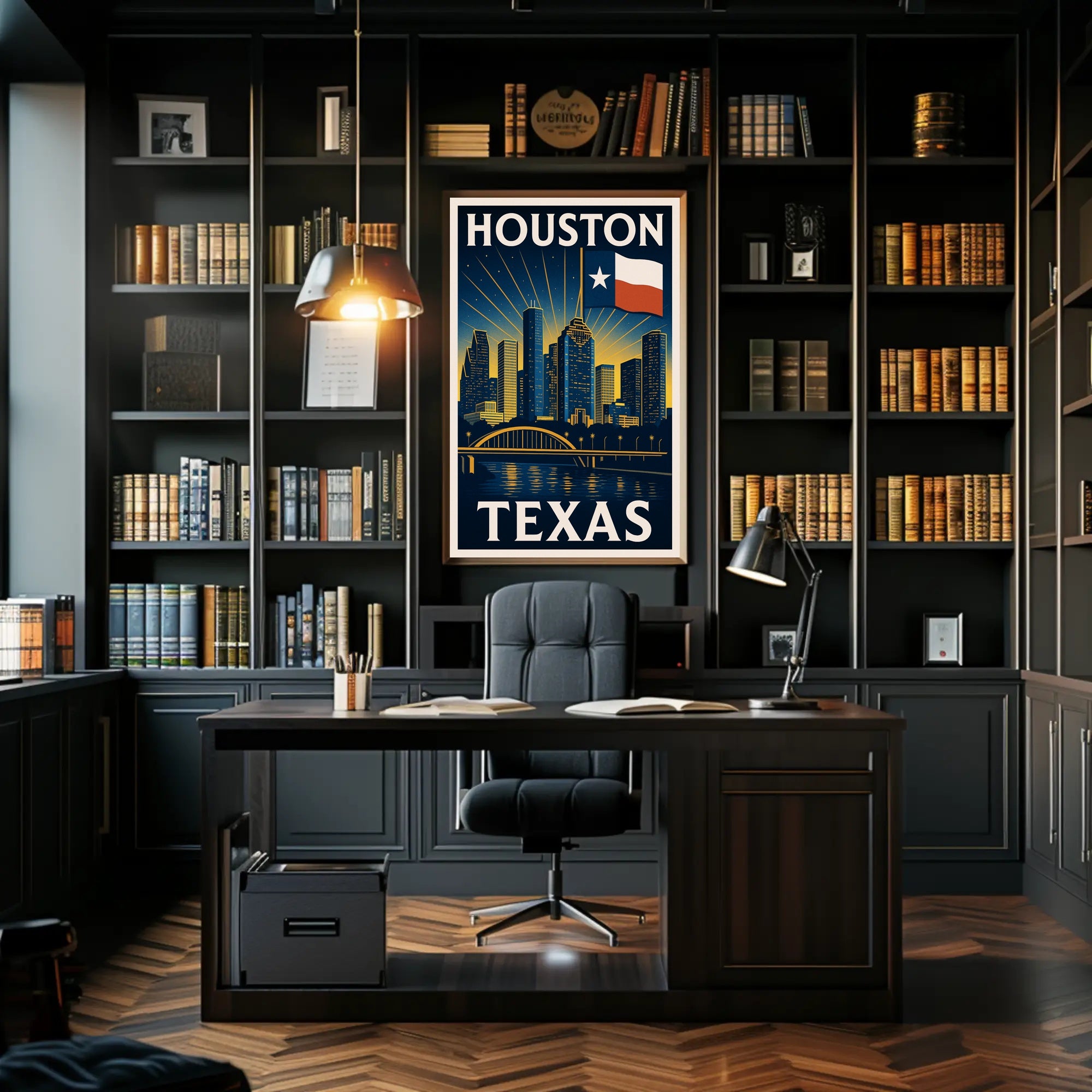 Houston, Texas Skyline Poster PosterGoat