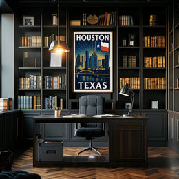 Houston, Texas Skyline Poster PosterGoat