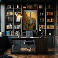 NYC Skyline Poster City Of Dreams Sunset Glow For City Folk