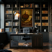Saint Anselm Vintage Theological Art Cultural or Heritage Poster