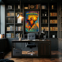 Florida Sunshine State Superhero Adventure Travel Poster PosterGoat