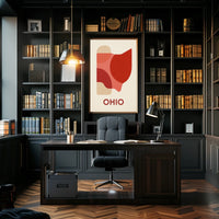 Ohio Abstract Art Poster