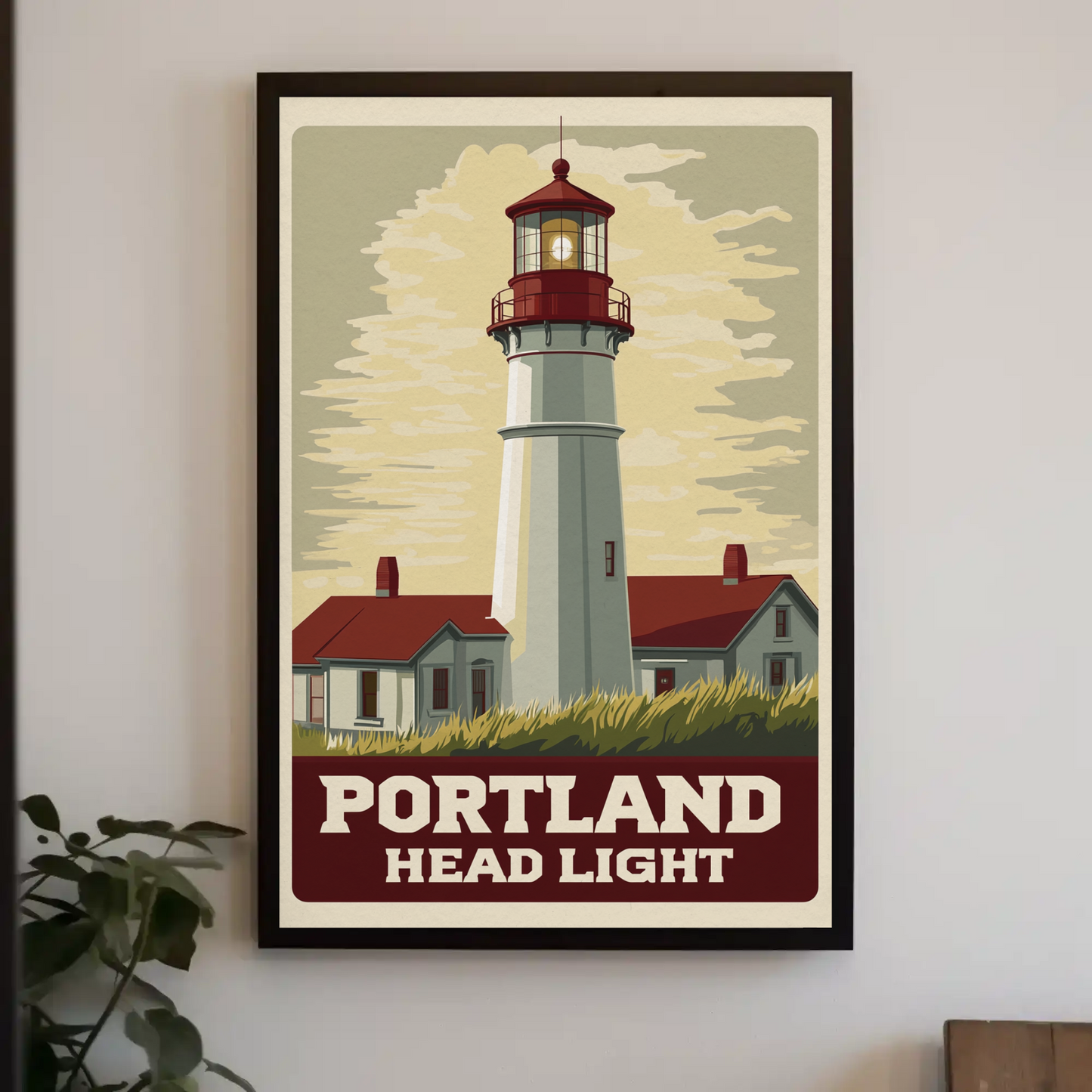 Portland Head Light - Maine Vintage Travel Poster