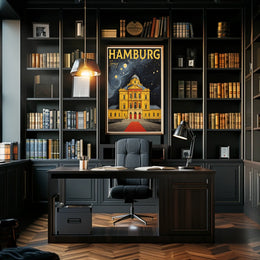 Hamburg Nightscape Poster